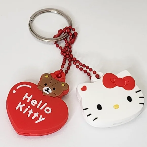 HELLO KITTY 2 piece Red & White Silicone Key Cover Set Official Sanrio NWT - Picture 3 of 6